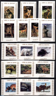 Umm Al-Quwain 1972 Animals 16 S/s, Imperforated, Mint NH, Nature - Animals (others & Mixed) - Bears - Camels - Deer - Umm Al-Qaiwain