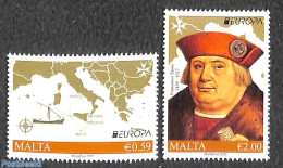 Malta 2020 Europa, Old Postal Roads 2v, Mint NH, History - Transport - Various - Europa (cept) - Kings & Queens (Royal.. - Royalties, Royals