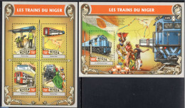 Niger 2016 Railways 2 S/s, Mint NH, Transport - Railways - Trains