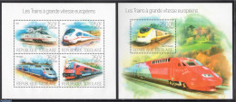 Togo 2013 European Railways 2 S/s, Mint NH, Transport - Railways - Trains