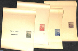Argentina 1911 Set Of 4 Wrappers, Unused Postal Stationary, Various - Agriculture - Briefe U. Dokumente