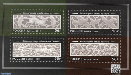 Russia 2019 Bone Carving S/s In Folder, Mint NH, Art - Art & Antique Objects - Other & Unclassified