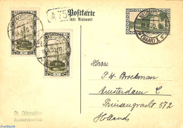 Germany, Saar 1930 Reply Paid Postcard 30pf, Uprated To Holland, Used Postal Stationary - Altri & Non Classificati