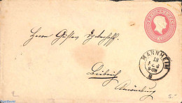 Germany, Prussia 1860 Envelope 3kr From MANNHEIM, Used Postal Stationary - Altri & Non Classificati
