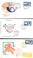 Italy 1963 UPU Centenary, 3 Diff. FDC's, First Day Cover, U.P.U. - Otros & Sin Clasificación