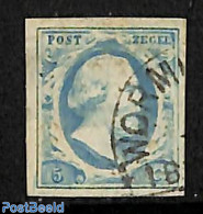Netherlands 1852 5c, Used, WOMERVEER-C, Used Stamps - Gebraucht