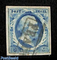 Netherlands 1852 5c, Used, FRANCO Box, Used Stamps - Gebruikt