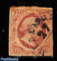Netherlands 1852 10c, Used, MEDEMBLIK-A, Used Stamps - Gebruikt