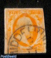 Netherlands 1852 15c, Used, MIDDELBURG-C (RARE CANCELLATION), Used Stamps - Gebruikt