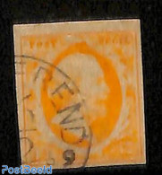 Netherlands 1852 15c, Used, PURMEREND-C, Used Stamps - Gebruikt