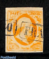 Netherlands 1852 15c, Used, FRANCO Box, Used Stamps - Gebruikt