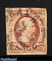 Netherlands 1852 10c, Used, Used Stamps - Gebraucht