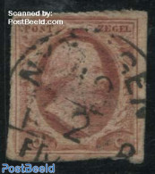 Netherlands 1852 10c, Used, NYMEGEN-C, Used Stamps - Gebruikt