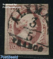 Netherlands 1852 10c, Used, ALKMAAR-A, Used Stamps - Usados