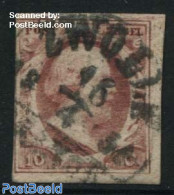 Netherlands 1852 10c, Used, ZWOLLE-B, Used Stamps - Gebruikt