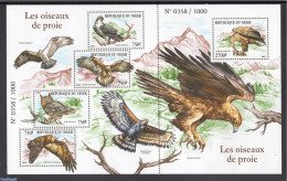 Niger 2015 Birds Of Prey 5v M/s, Mint NH, Nature - Animals (others & Mixed) - Birds - Birds Of Prey - Niger (1960-...)