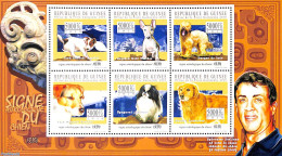 Guinea, Republic 2009 Dogs And Astrology 6v M/s, Mint NH, Nature - Dogs - Sonstige & Ohne Zuordnung