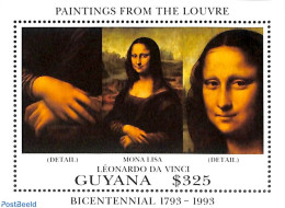 Guyana 1993 Mona Lisa S/s, Mint NH, Art - Leonardo Da Vinci - Paintings - Guiana (1966-...)