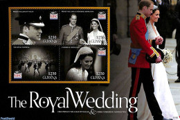 Guyana 2011 Royal Wedding 4v M/s, Mint NH, History - Kings & Queens (Royalty) - Familles Royales