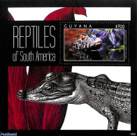 Guyana 2012 Reptiles Of South America S/s, Mint NH, Nature - Crocodiles - Reptiles - Guiana (1966-...)