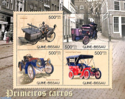 Guinea Bissau 2012 First Automobiles 4v M/s, Mint NH, Transport - Automobiles - Coches