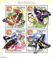 Guinea Bissau 2011 Butterflies 4v M/s, Philanippon, Mint NH, Nature - Butterflies - Guinée-Bissau