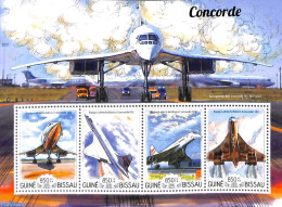 Guinea Bissau 2015 Concorde 4v M/s, Mint NH, Transport - Concorde - Aircraft & Aviation - Concorde