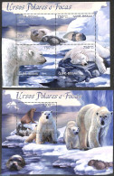 Guinea Bissau 2012 Polar Bears And Seals 2 S/s, Mint NH, Nature - Bears - Sea Mammals - Guinée-Bissau