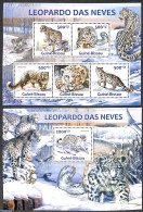 Guinea Bissau 2013 Snow Leopards 2 S/s, Mint NH, Nature - Cat Family - Guinée-Bissau