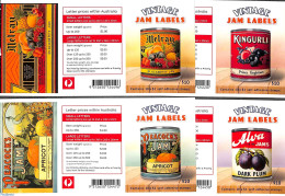 Australia 2018 Vintage Jam Labels 4 Booklets S-a, Mint NH, Health - Food & Drink - Stamp Booklets - Ongebruikt