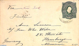 Ecuador 1892 Envelope 10c To Hamburg, Used Postal Stationary - Ecuador
