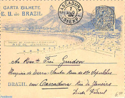 Brazil 1906 Letter Card 200r To Germany, Used Postal Stationary - Storia Postale