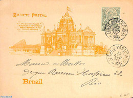 Brazil 1905 Postcard 50R, Used, Used Postal Stationary - Covers & Documents
