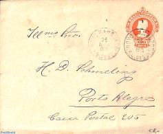 Brazil 1916 Envelope 100R, Used, Used Postal Stationary - Lettres & Documents