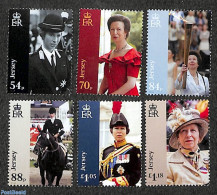 Jersey 2020 Princess Anne 70th Birthday 6v, Mint NH, History - Kings & Queens (Royalty) - Familles Royales