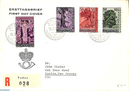 Liechtenstein 1959 Trees 3v, FDC, First Day Cover, Nature - Trees & Forests - Storia Postale