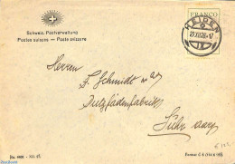 Switzerland 1928 FRANCO Label Stamp  On Cover Sent From HEIDEN, Postal History - Lettres & Documents