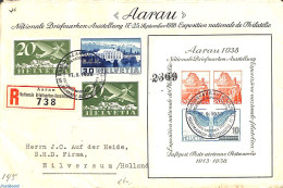 Switzerland 1938 Registered Letter To Holland With S/s, Postal History - Brieven En Documenten