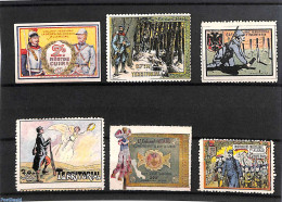 *Advertising Seals 1915 Lot With Seals, World War I, Unused (hinged), History - World War I - 1. Weltkrieg