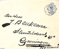 Netherlands Antilles 1927 Envelope 15c To Groningen, Used Postal Stationary - Autres & Non Classés