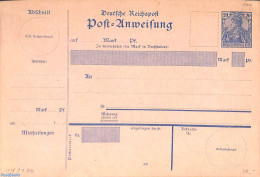 Germany, Empire 1900 Post-Anweisung 20pf, Reichspost, Unused Postal Stationary - Storia Postale
