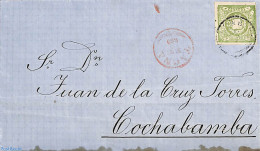 Peru 1869 Folding Letter From TACNA To Cochabamba, Postal History - Altri & Non Classificati