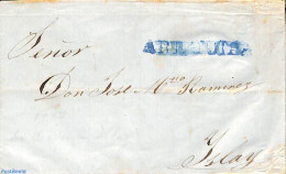 Peru 1857 Folding Letter From AREQUIPA To Islay, Postal History - Autres & Non Classés