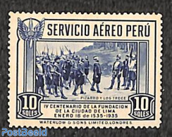 Peru 1935 10s, Stamp Out Of Set, Unused (hinged), History - History - Sonstige & Ohne Zuordnung