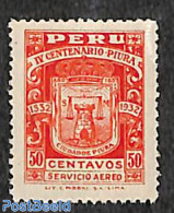 Peru 1932 50c, Stamp Out Of Set, Unused (hinged), History - Coat Of Arms - Sonstige & Ohne Zuordnung
