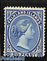 Falkland Islands 1894 2.5d, Prusian Blue, Stamp Out Of Set, Unused (hinged) - Other & Unclassified
