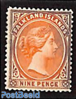 Falkland Islands 1891 9p, Stamp Out Of Set, Unused (hinged) - Other & Unclassified