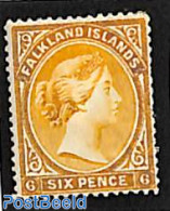 Falkland Islands 1891 6p Orange, Stamp Out Of Set, Unused (hinged) - Sonstige & Ohne Zuordnung