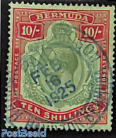 Bermuda 1922 10sh Red/green On Green, Used Stamps - Bermudes