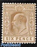 Bahamas 1911 6d, WM Multiple Crown CA, Stamp Out Of Set, Unused (hinged) - Autres & Non Classés
